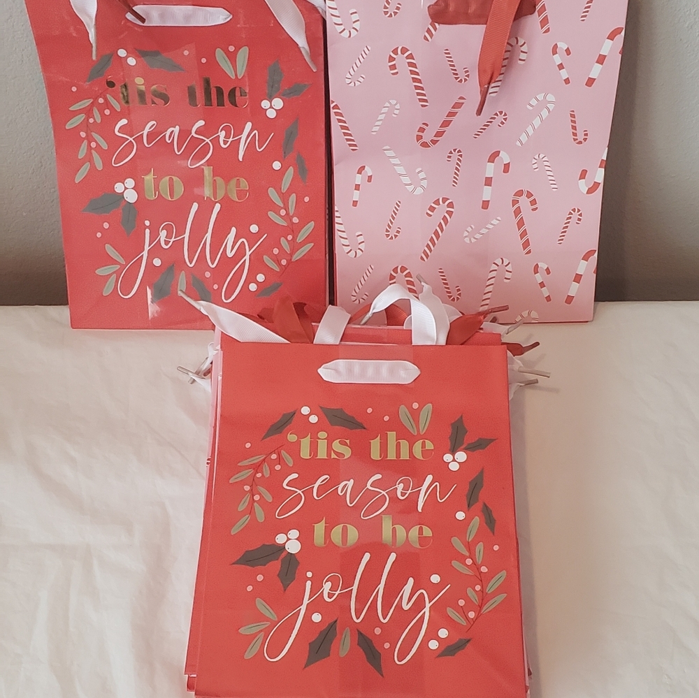 Design Group Christmas Bags This The Season & Candy Canes 7in x 9in x 3.9in 24pk